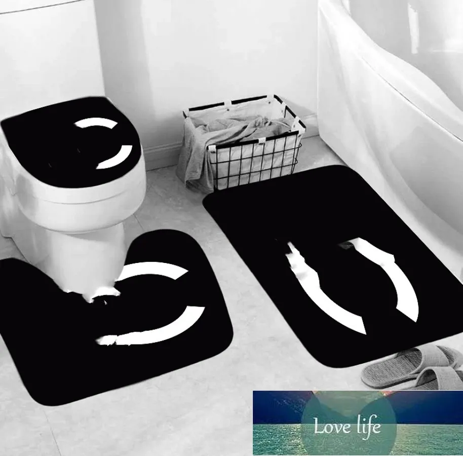 New Dedicated Bathroom Non-Slip Mat Foot Pedal Toilet Mat Decorative Cover Striped Picture
