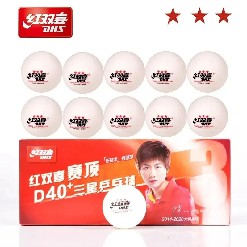 Original 3 Star D40 Table Tennis Balls Material Plastic Poly Ping Pong ITTF approved Seam professional ball 240124