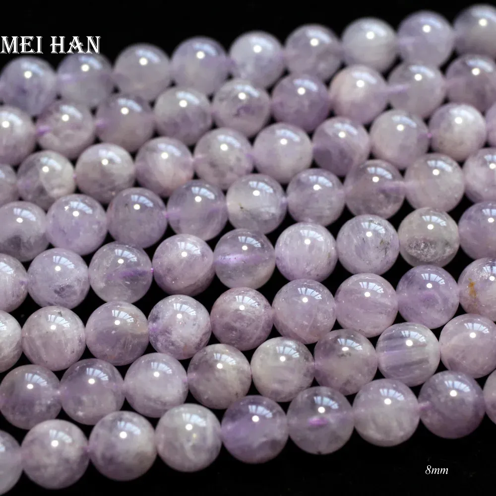 Lucite Meihan Frete grátis Lavanda natural Amethyst 6mm 8mm de contas redondas lisas para jóias que produzem DIY presente