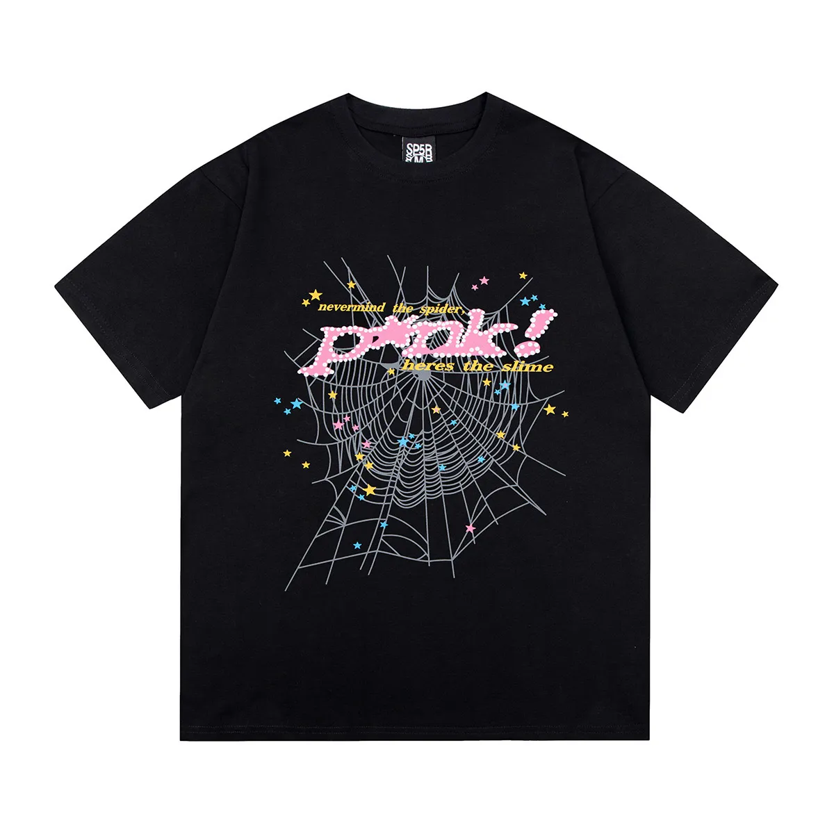 Herren T-Shirt Street Fashion Summer Spider Shirt 555 Hip Hop Trend Shirt Herren Sp5der Shirt Graphic Tee Outdoor Casual Tee Man Geometrisches Muster Lose Tops Eu Größe A40