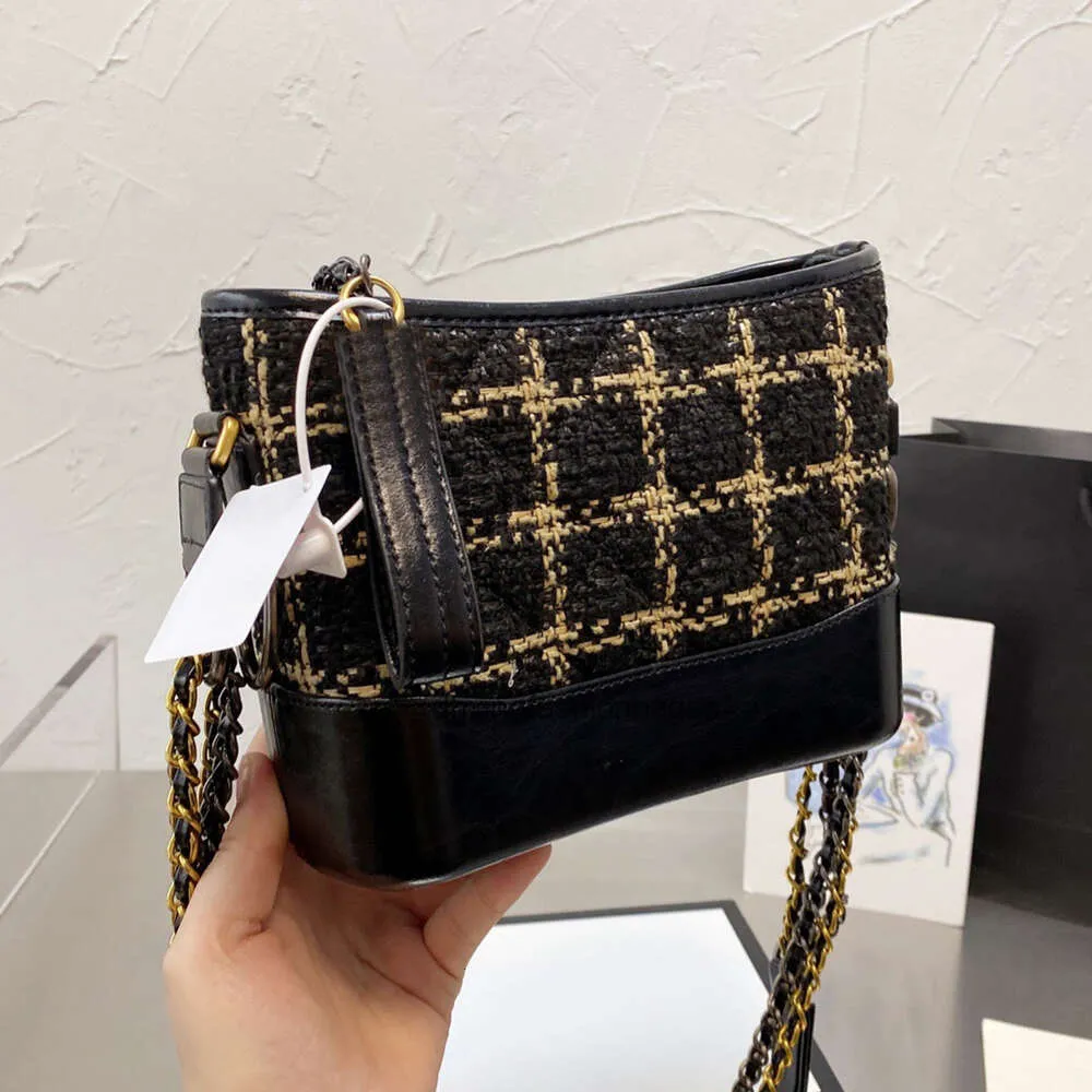 Jesienne zimowe kobiety tweed crossbody cannell torebki France marka lniana pikowana łańcuch designerski torba messenger luksus projektant Duża pojemność lady na ramię