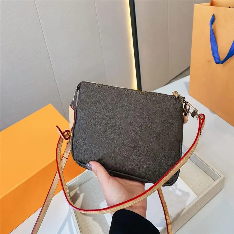 Pochette Accessoires Kadınlar Güzel Debriyaj Akşam Mini Çantalar Küçük Omuz Çantası Günlük Torama Kahverengi Tuval Deri Toz Çantası Mi233i