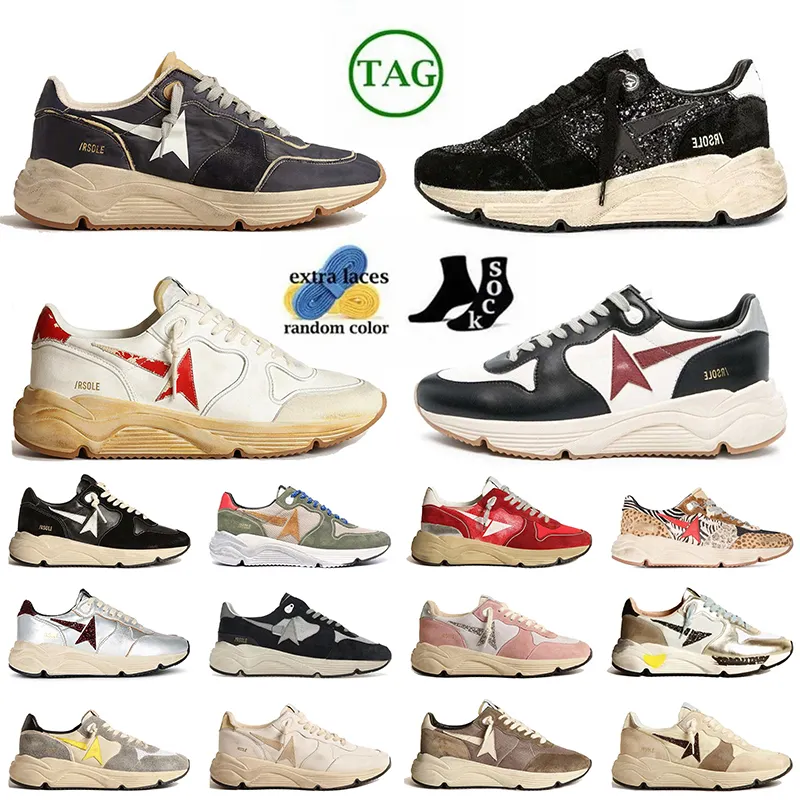 Designer Scarpe casual Suola in pelle scamosciata Pelle scamosciata Avorio Scarpe da ginnastica Italia Marchio fatto a mano da donna Uomo Camouflage Lusso Tomaia Vintage Glitter Sneakers Sport