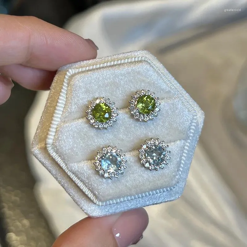 Boucles d'oreilles en argent sterling 925 tournesol brillant zircon pour femmes filles tempérament exquis INS fleur bijoux de mode cadeau