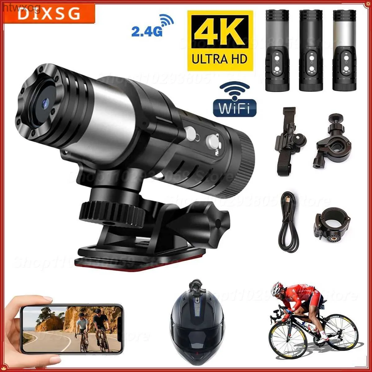 Sports Action Video Cameras 4K Anti-Shake Action Camera App Control Waterproof Bike Motorcykel Hjälmkamera Sport DV Wireless WiFi Video Recorder Dash Cam YQ240129