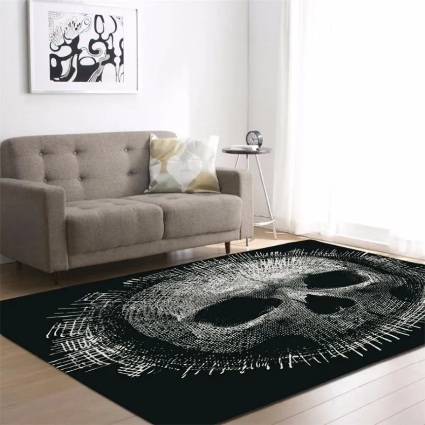 Creative Europe Type 3D Sugar Skull Carpet Hallway Doormat Anti - Slip Bathroom Carpets Absorb Water Kitchen Mat Rug Living Room Y255T