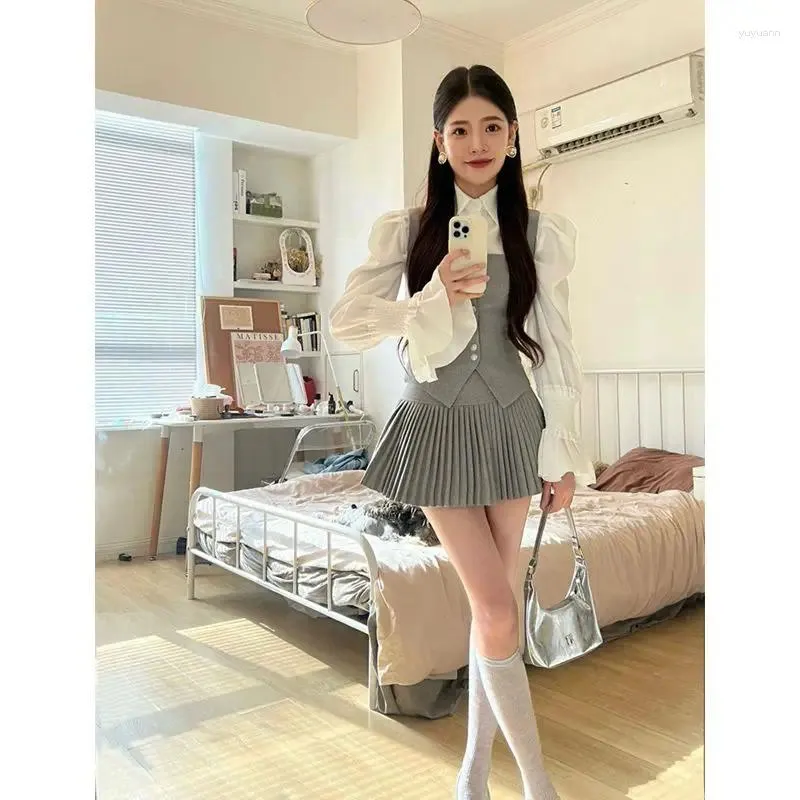 white christmas dresses Korean Dress Lightweight Schoolgirl main image 0