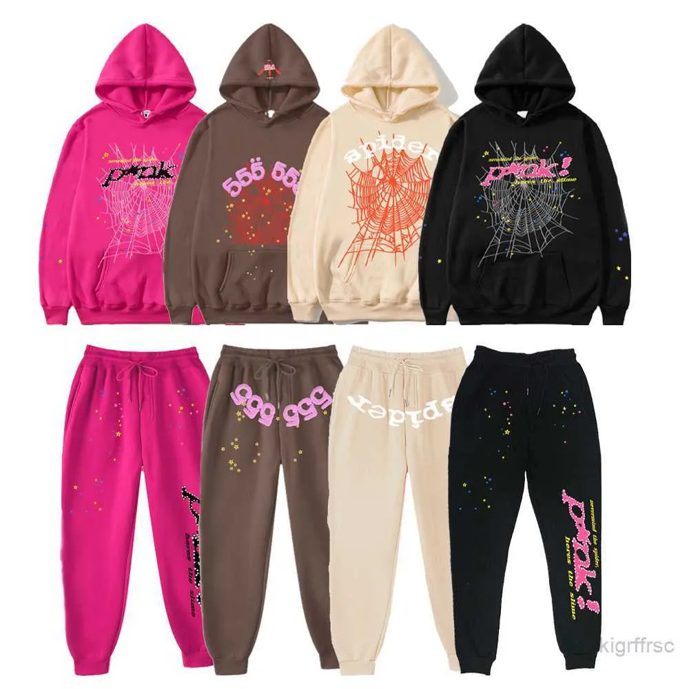 NY SPIDER TRACKSUT 555 SP5DER HOUDIE MAN YOUNG THUG 555555 Designer Sweatshirt Tvådel med kvinnors spindeltröja spindlar storlek S M L XL XXL N2YT