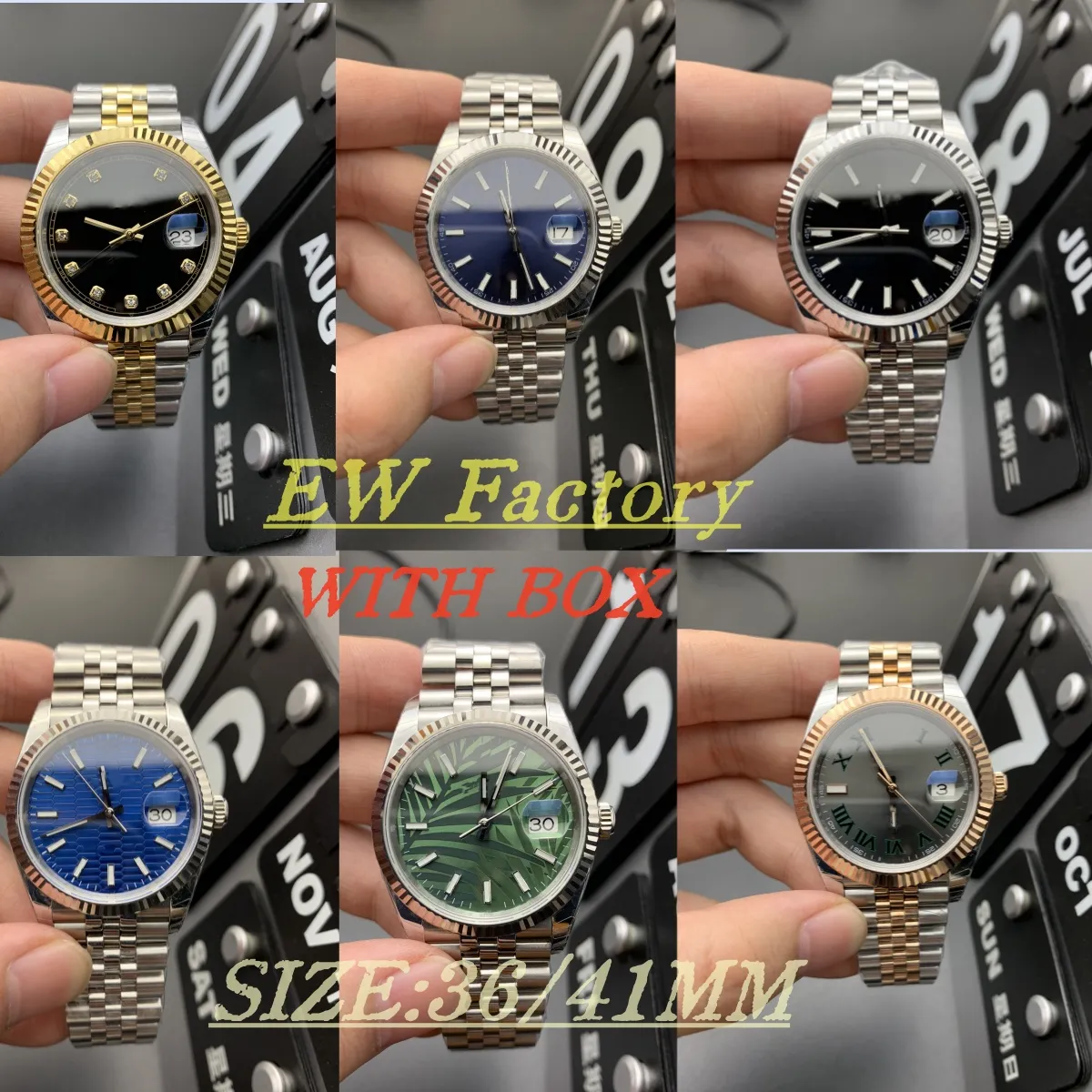 EW Factory Men Watch Wysokiej jakości luksusowy zegarek 36/41 mm para zegarków damskie szafirowe szklane lustro automatyczny zegarek mechaniczny 904L głębokie wodoodporne designerskie zegarek