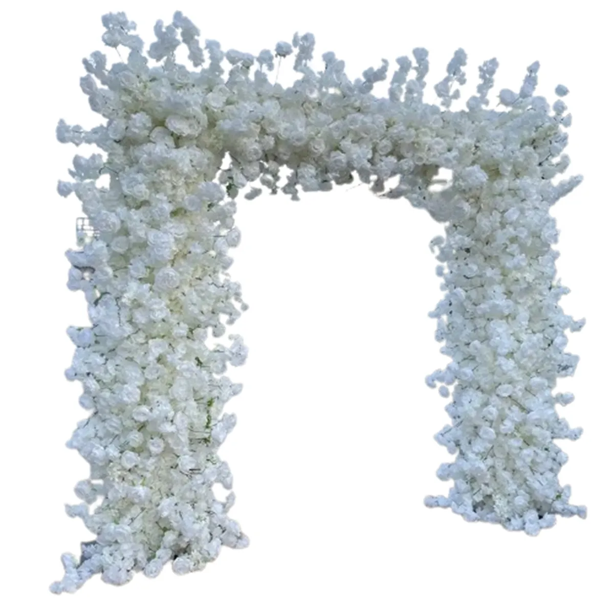 Fleurs d'arche de mariage artificielles - OMABETA - 2 pièces - Blanc