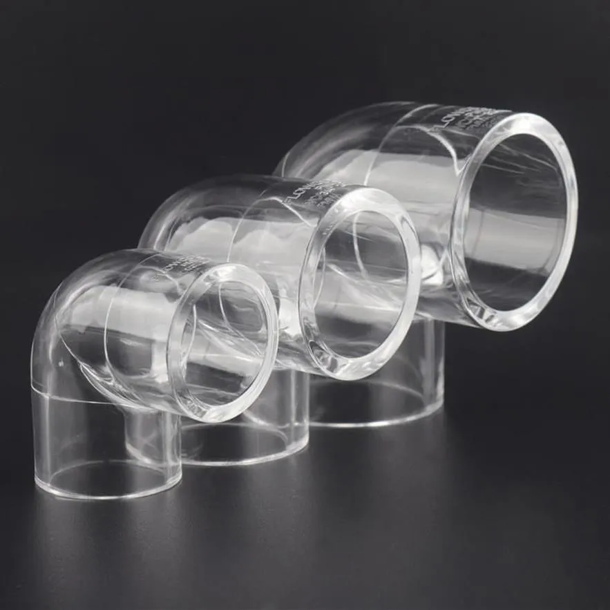 Watering Equipments 10pcs 90° Acrylic Elbow Connector Transparent Pipe Fittings Aquarium Water Connectors Clear Plexiglass Tube229Y