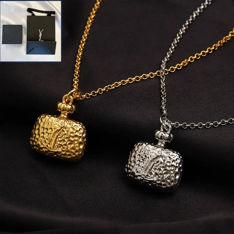 Vintage Designer Gold Plated Necklaces Women Gift Jewelry Charm Necklace High Quality Designer Long Chain Fashion Style Hot Brand Pendant Necklace With Box