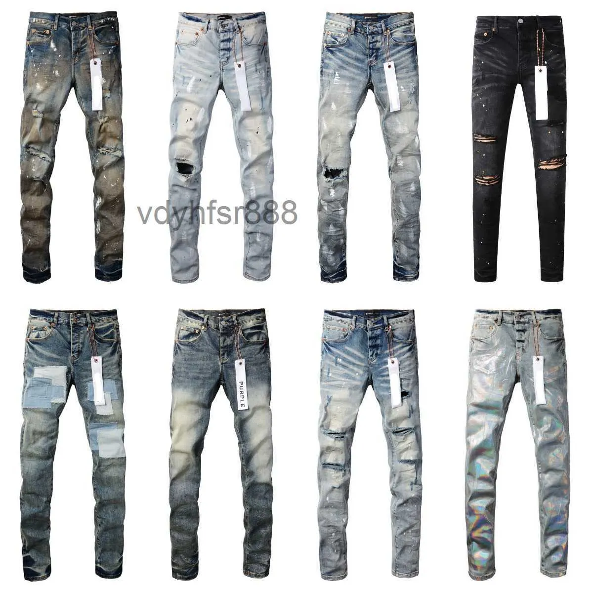 Lila jeansbyxor Mens Designer Jean Black Pants High-End Quality Straight Design Retro Streetwear Casual Sweatpants Designers Joggers Pant DQ70