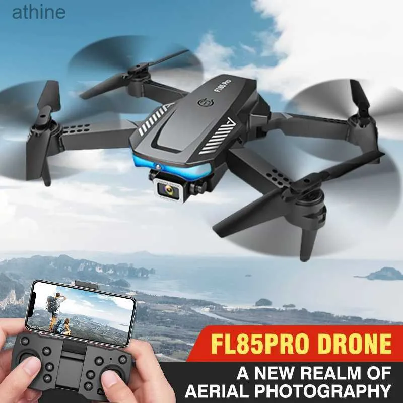 Drones F185 PRO Drone HD Câmera 4K Evitação automática de obstáculos de três lados Dobrável Quadcopter Dupla lente Helicóptero de controle remoto Brinquedo YQ240129