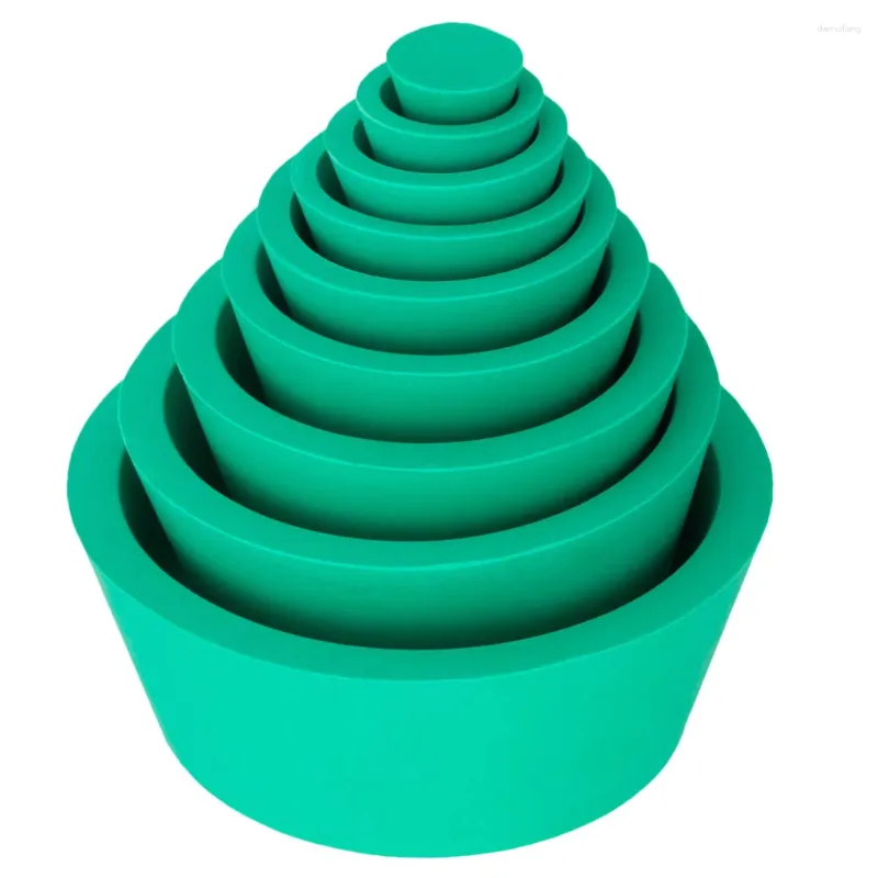 9pcs funil de borracha frasco adaptador de filtro cônico conjunto de cone peça de química