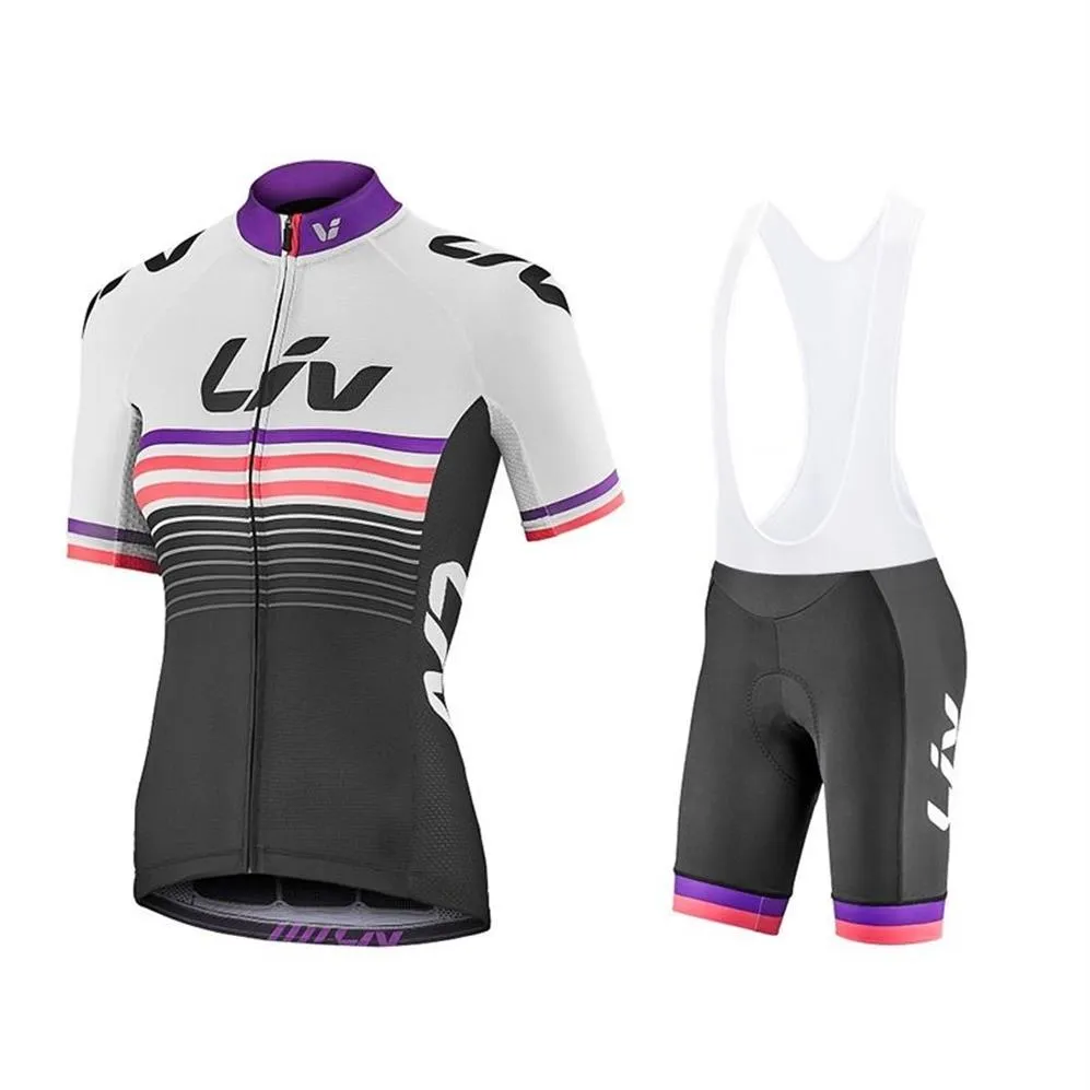 Nouveau Femmes LIV 100% Polyester Vêtements De Vélo D'été À Manches Courtes Vêtements De Vélo Ropa Ciclismo Maillot De Cyclisme Ensemble Vêtements De Cyclisme219h