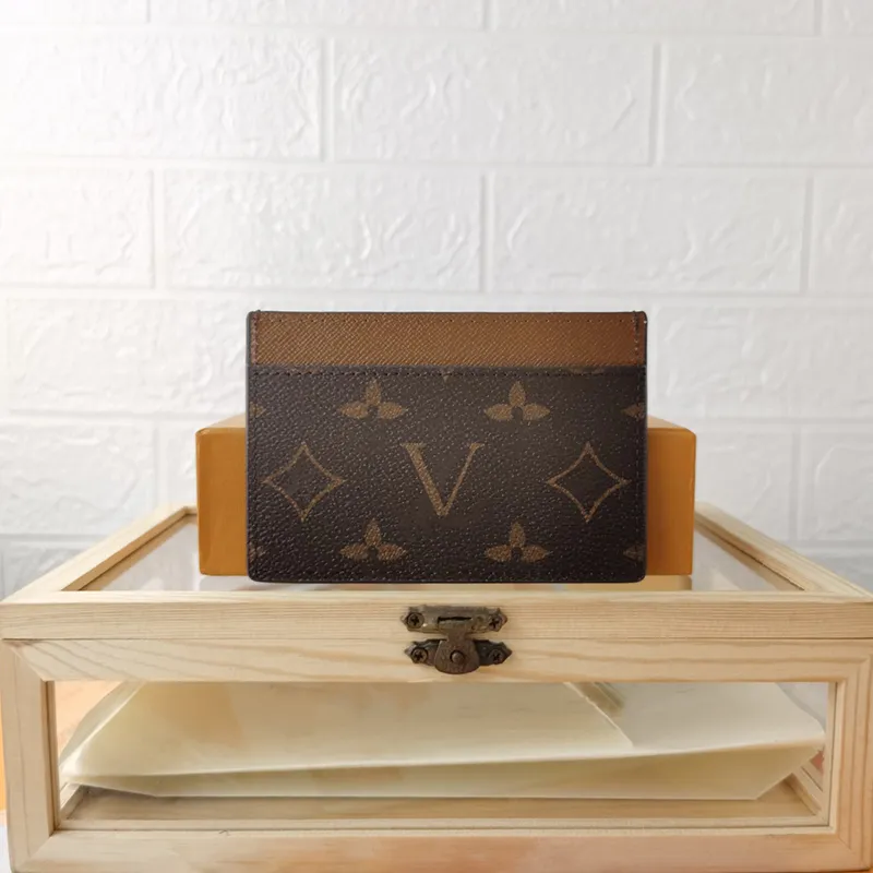 Designer Card Holder Wallet Id Credit Cardholder Women Mini Small Mens Wallet Designer 5A Pocket Organizer Card Holders Luxury Men Purses Coin Cash Bag With Box 3 Slot From 13 38 DHgate