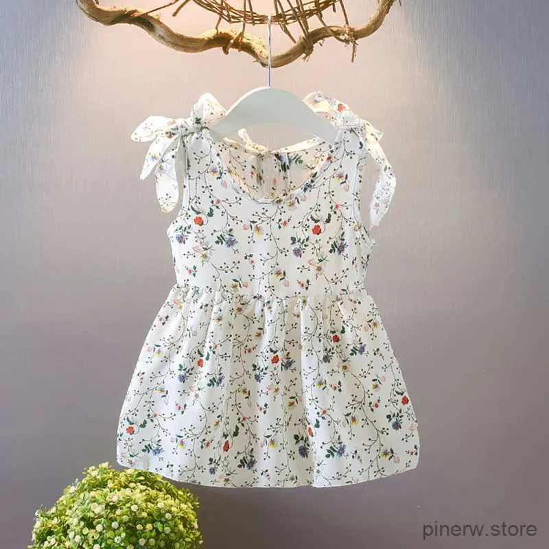 Girl's Dresses Summer Casual Baby Girl Dress Kids Clothes Children Floral Pattern Strap Dresses Sleeveless Princess Girls Fashion Sundress