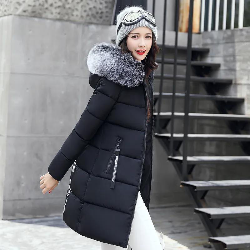 Long winter top jacket for ladies