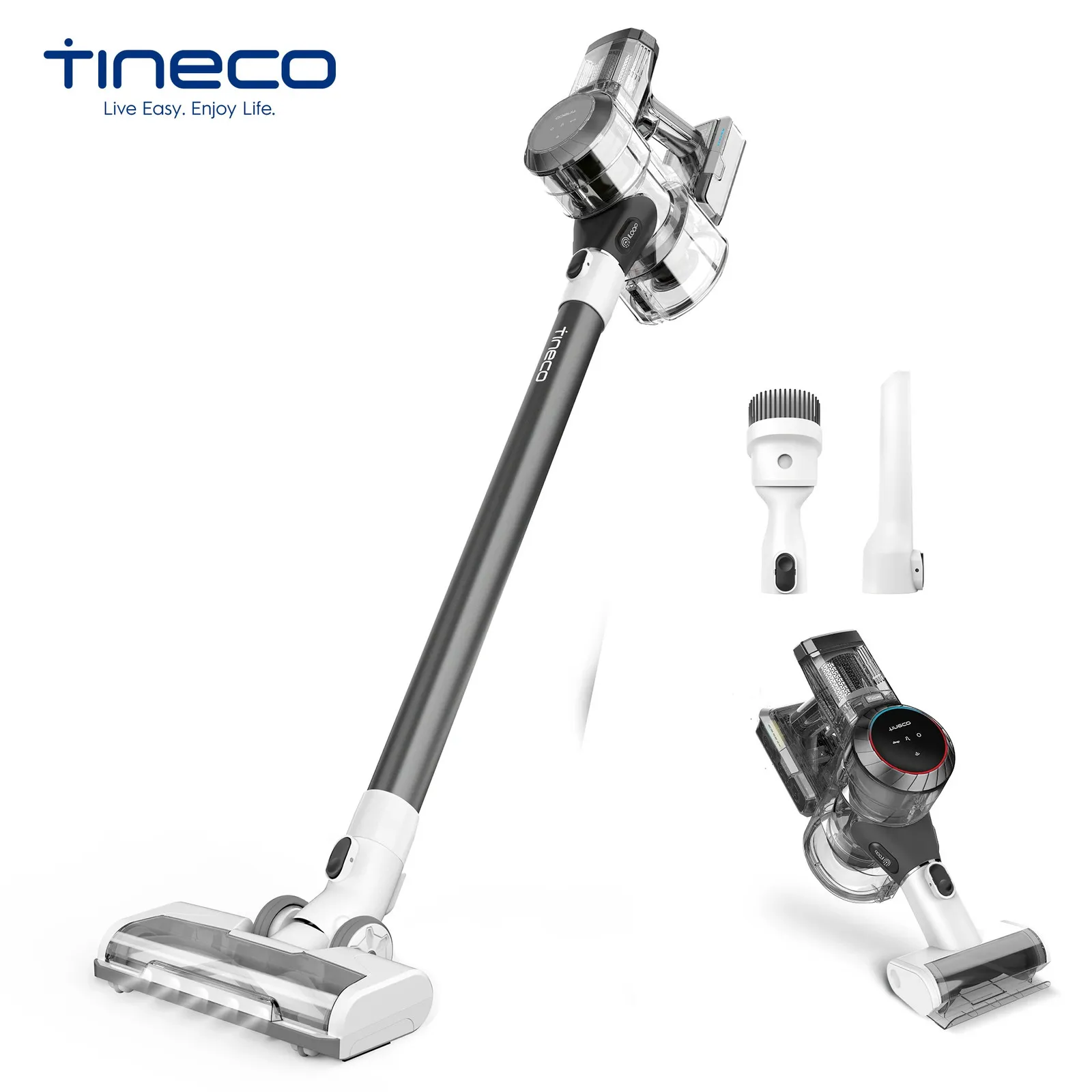 Tineco Pure ONE S11 Akku-Staubsauger, intelligenter Handstaubsauger, starke Saugleistung, leicht, kabellos, Tiefenreinigung von Haaren, Böden, Teppichen, Autos, 240123