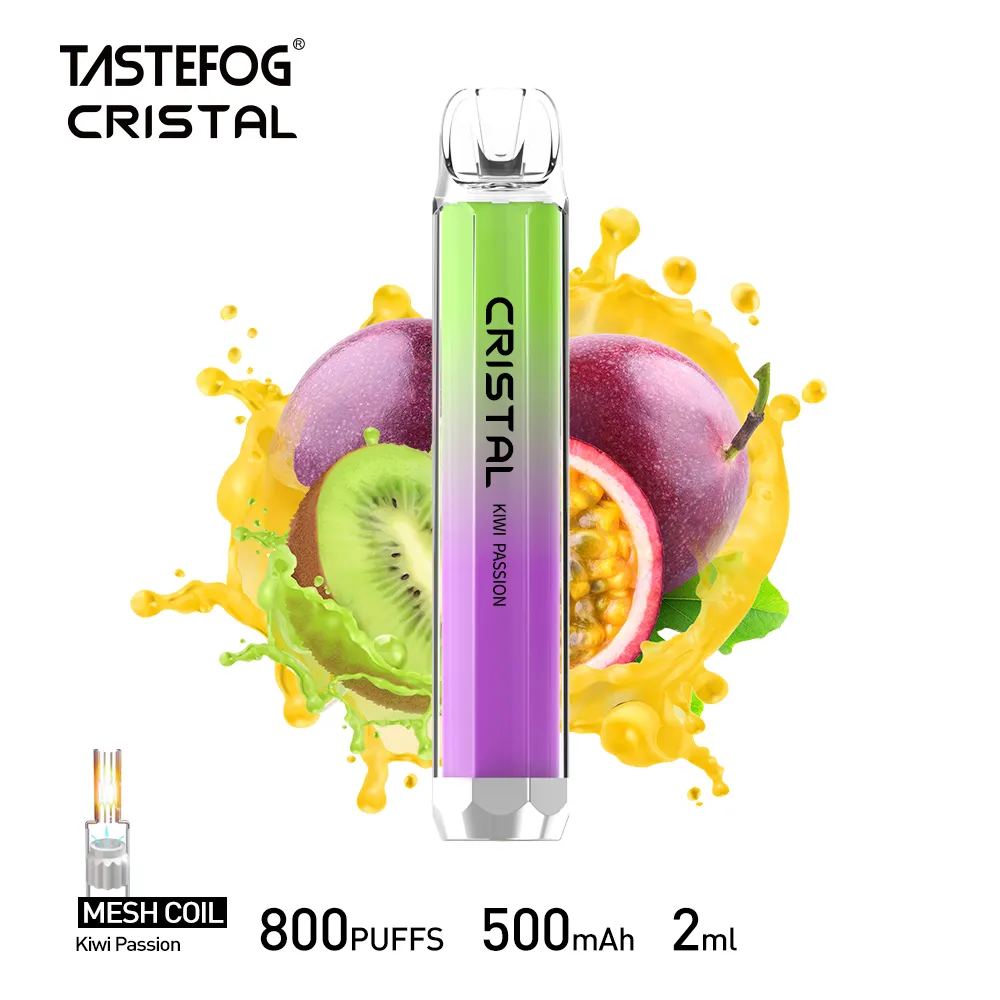 2024 самый горячий leal 800 затяжек vape со склада в ЕС, прямая доставка Tastefog Cristal 600 затяжек оптом пар с подсветкой RGB и сертификацией TPD