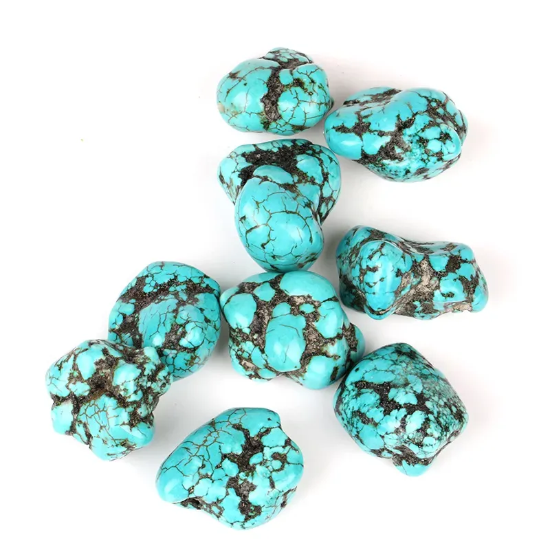 20-25mm Irregular Natural Stone Gravel Beads Turquoise Beads for Necklace Bracelet Craft Making Findings Freeform Howlite Loose Bead