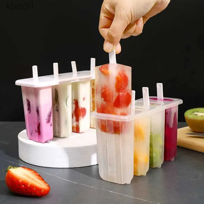 YQ240130 Ice Cream Maker Tray Set DIY Reusable Popsicle Mold With