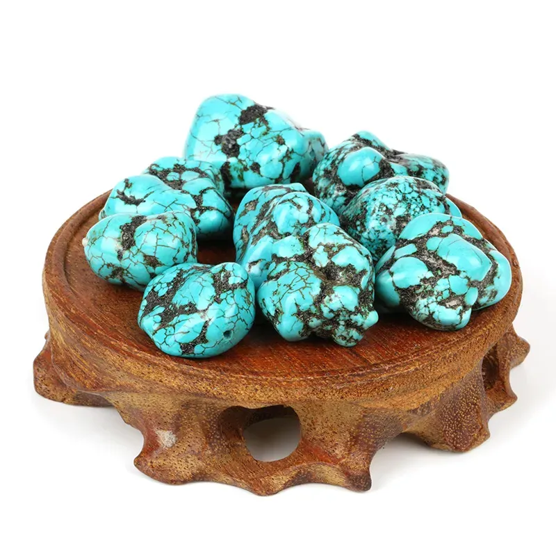 20-25mm Irregular Natural Stone Gravel Beads Turquoise Beads for Necklace Bracelet Craft Making Findings Freeform Howlite Loose Bead
