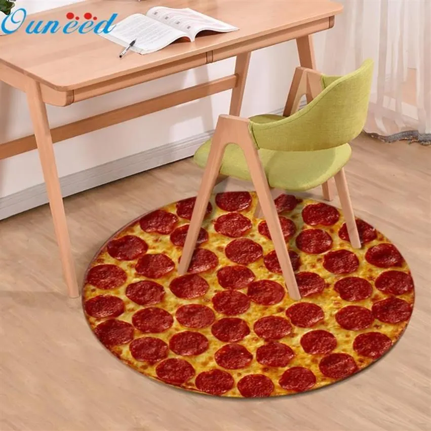 Maty do kąpieli okrągłe dywan pizzy bez poślizgu Podłogi rodzinne krzesło poduszka kuchnia dywan tapis salle de bain 40 40cm223h