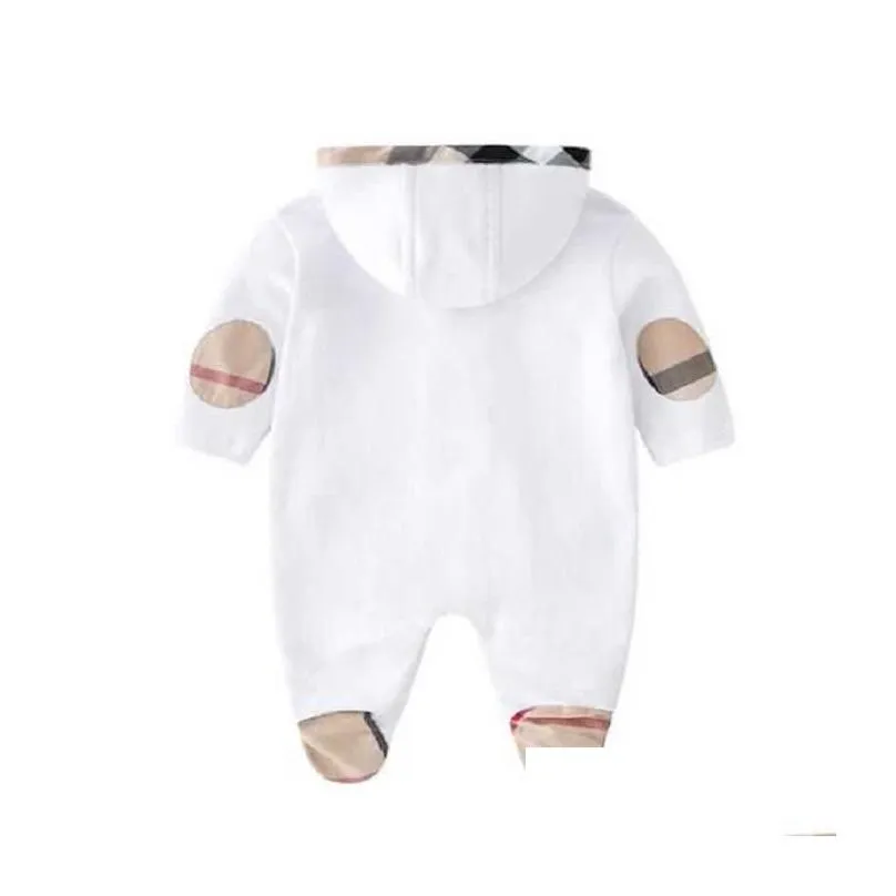 Kläder sätter nyfödda baby flickor barn designer härliga spädbarn jumpsuits set rompers vår höst pojke kläder nya romper bomull drop de otvnm