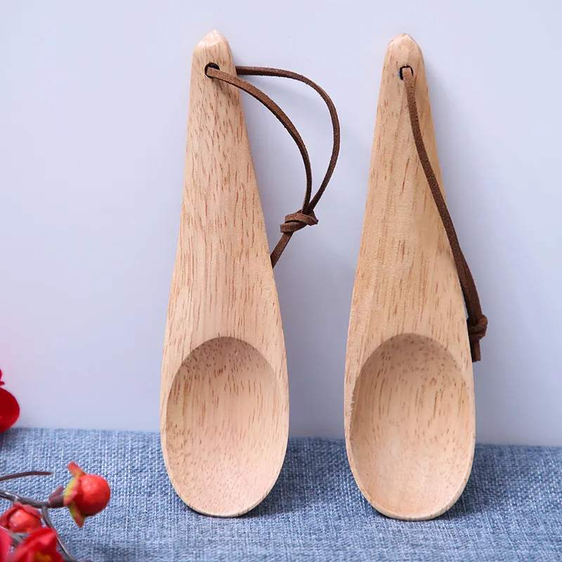 15Cm Wooden Domestic Seasoning Rice Scoops Camping Coffee Tea Sugar Spoons Q939 0507