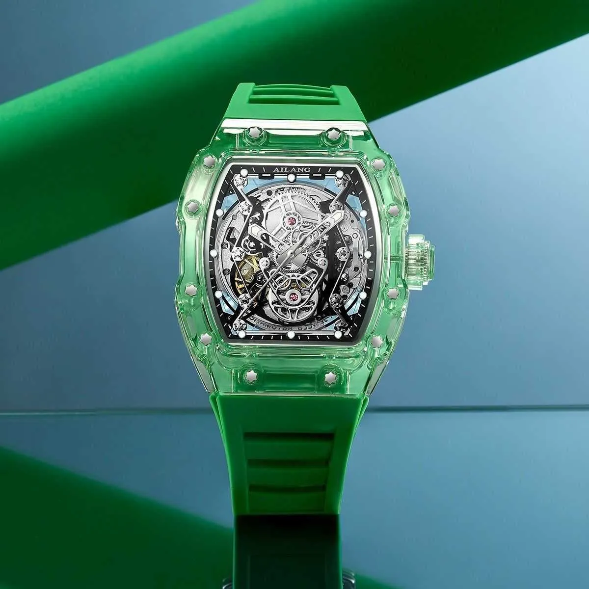 I migliori orologi di lusso della Svizzera Rich Instagram Orologio di alta bellezza Wine Barrel Miller Trasparente da uomo Night Glow Impermeabile