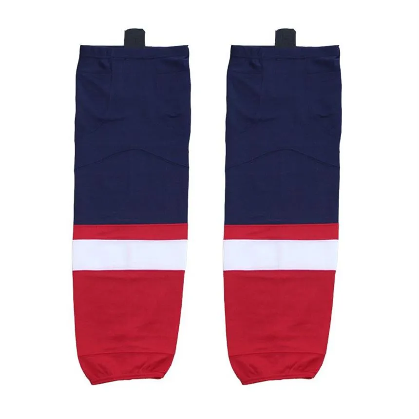 Whole-2016 Equipo de calcetines de hockey sobre hielo 100% poliéster El soporte deportivo de equipo personalizado se puede personalizar según su logotipo Tamaño Color Socks278f