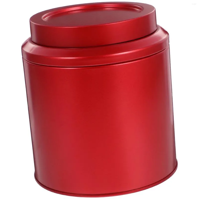 Storage Bottles Tea Containers With Lids Airtight Tins Bag Tinplate Jars Food Canisters