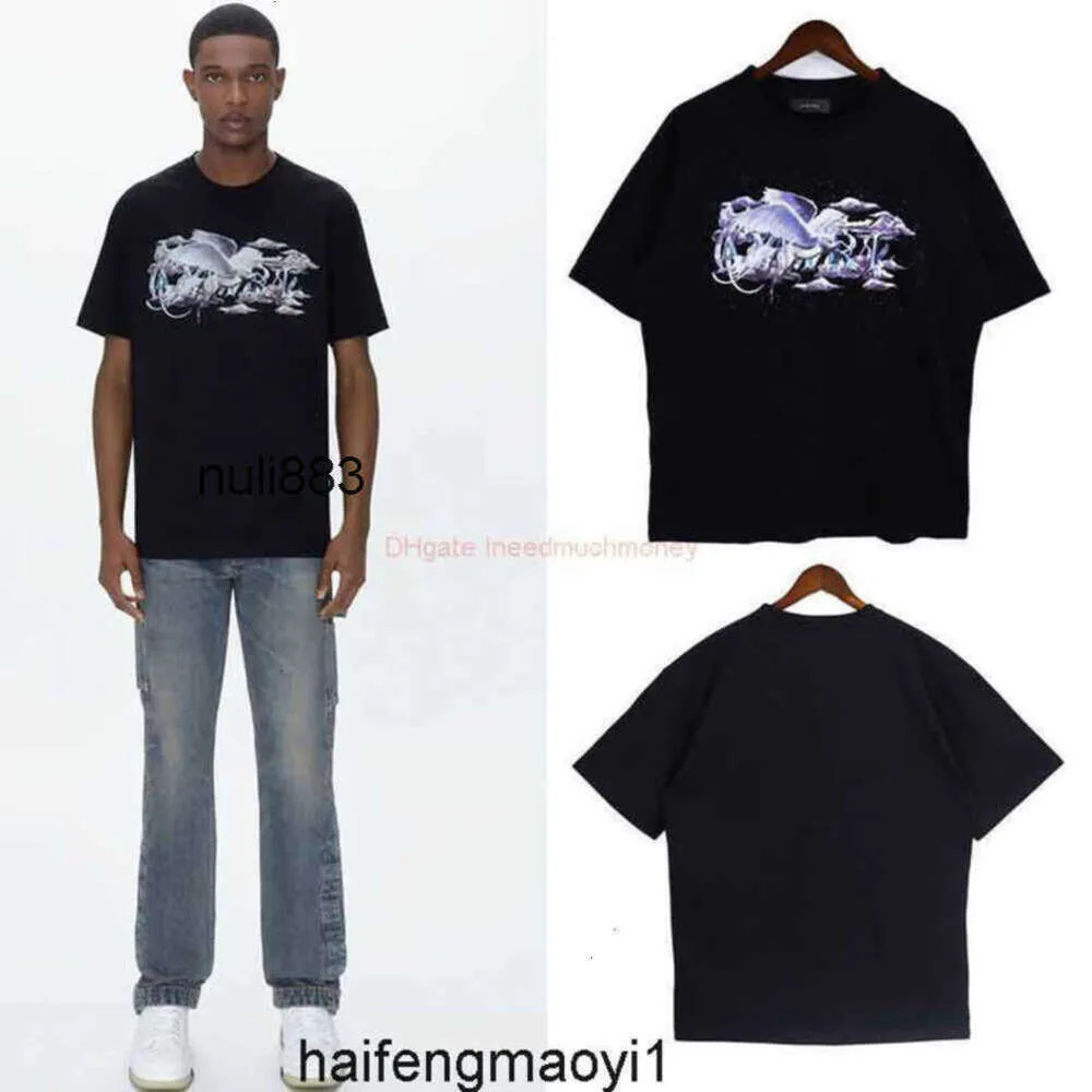 Luxe américain suis amis imiri amiiri hommes femmes amari designer vêtements de mode t-shirts suis t-shirt été nouveau amirl marque de mode Pegasus amirlies Script court Slee