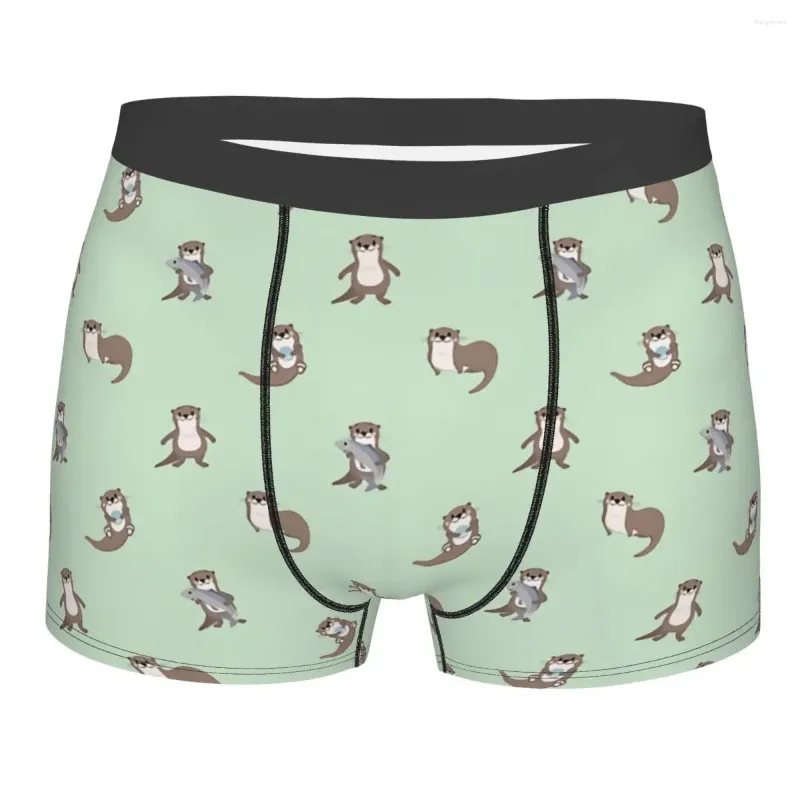 Mutande Otter Pet Lover Happy Life Design Mutandine traspiranti Intimo uomo Pantaloncini comodi Boxer