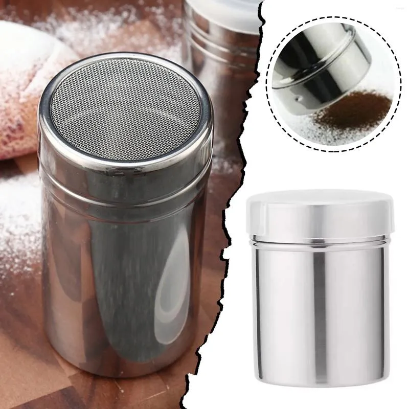 Bordmattor Bakningskakor för ugn Non -stick Set 1 Pack Shaker Dispenser Container Rostfritt stål Mjöl Pulveriserad sockerkakao