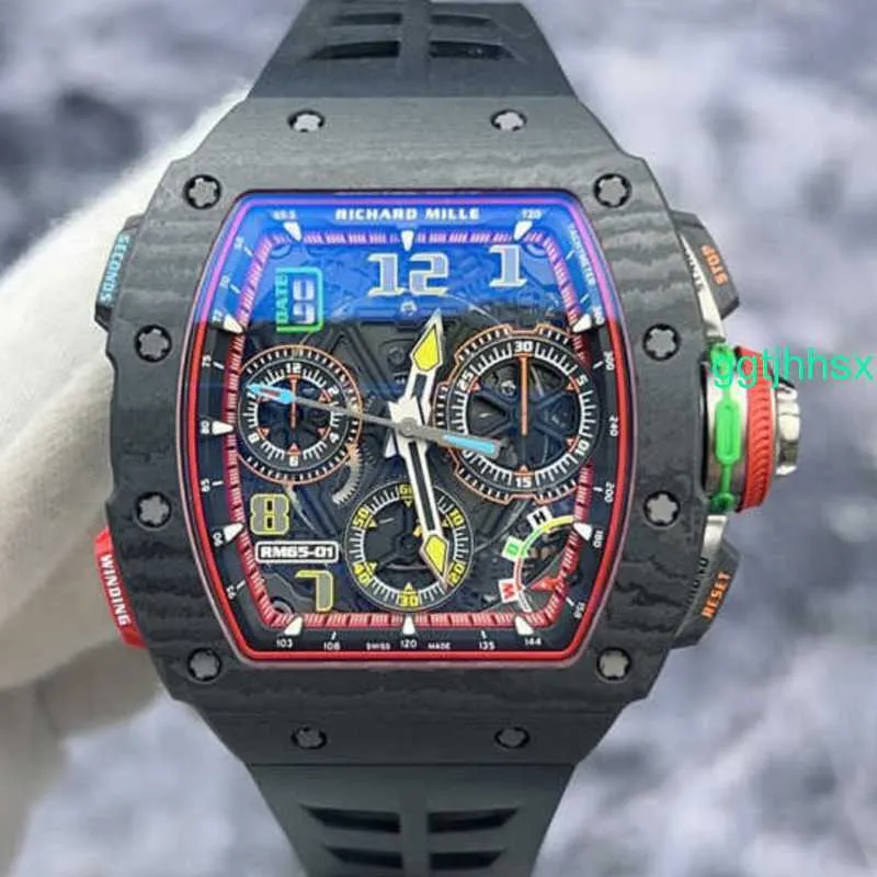 デザイナーウォッチRMリストウォッチrichardmillle wristwatch RM65-01 18Kローズゴールド素材で作られ、後にNTPT RM6501に変更されたオリジナルケース