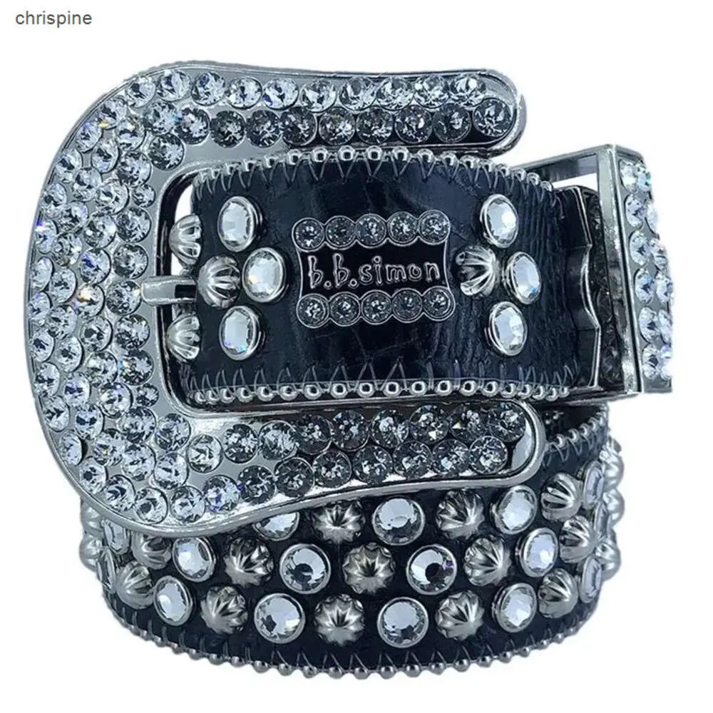 Cintura di design Cintura Bb Cintura da uomo di lusso alla moda e cintura da donna Cintura in pelle decorata con diamanti colorati Diamante di cristallo 20 colori3,8 cm