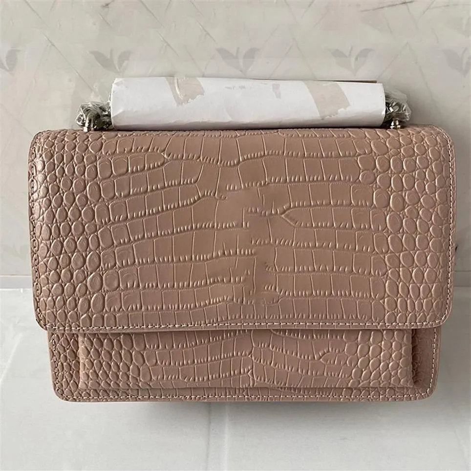 SAT Klasik gerçek deri timsah tahıl kapaklı paketler moda zinciri messenger çantası tek omuz crossbody çantaları Handba241j