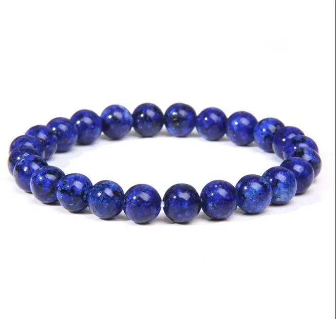 8MM Fashion Beaded Strands Natural Stone Healing Crystal Stretch Beads Bracelet Women Men Handmade Precious Gemstone Round Bracelets Jewelry 