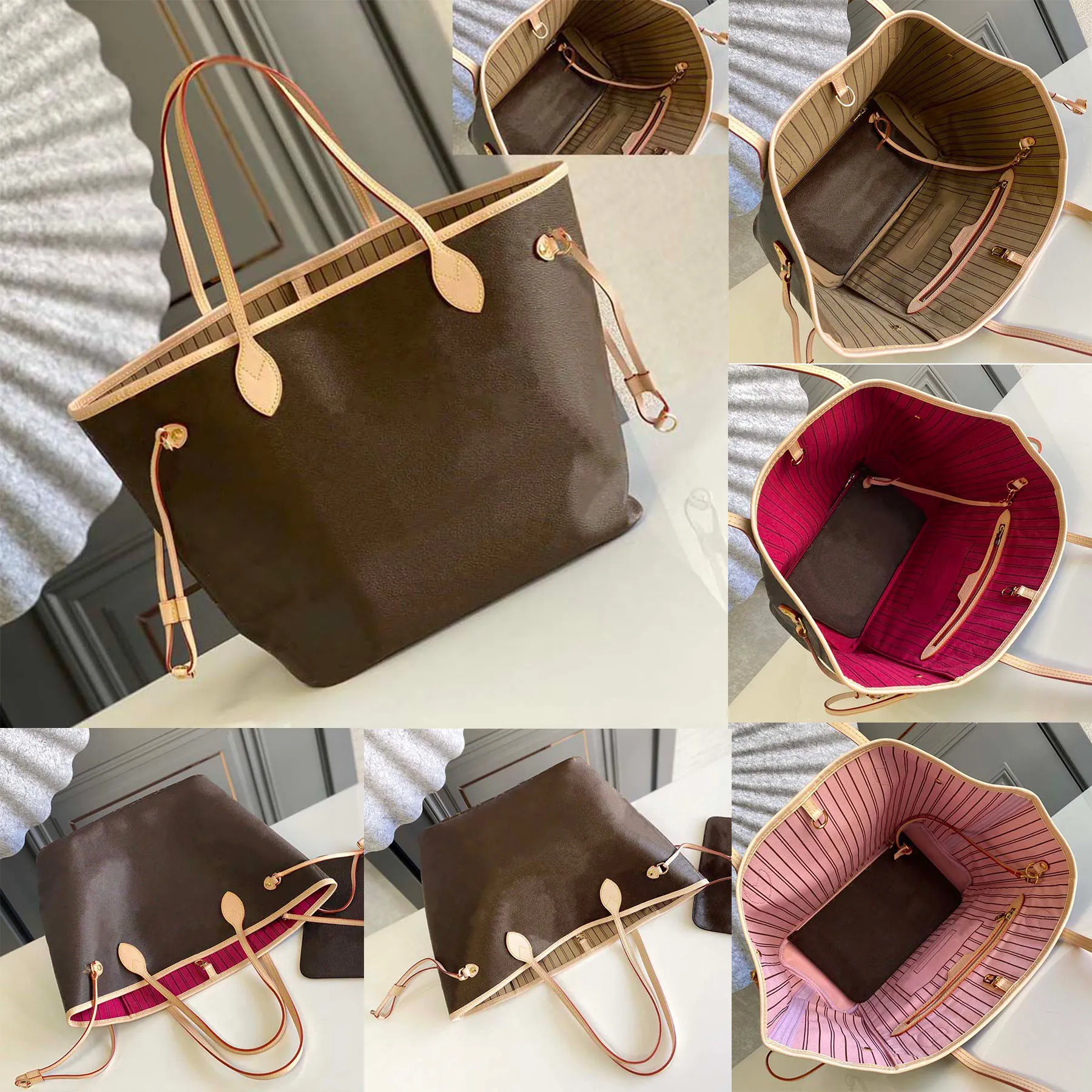 Designer-Tasche für Damen, große Handtaschen, nie einkaufen, hochwertige, luxuriöse, klassische Blumen-Umhängetasche für Damen