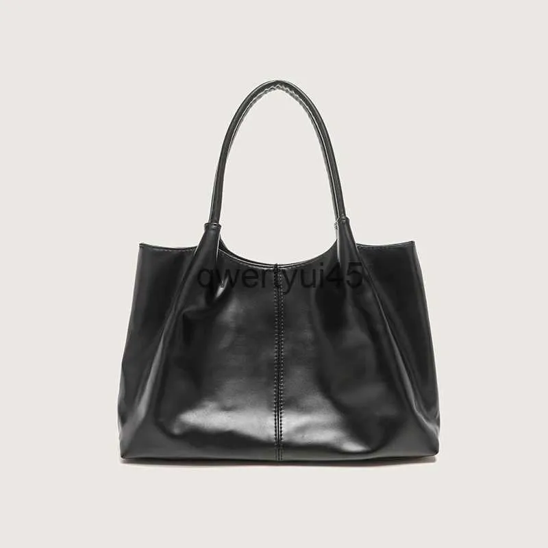 Schoudertassen Koreaanse Casual Tote Bags Voor Vrouwen Luxe Designer andbag Portemonnees 2023 Nieuw In PU Olie Wax Leater Grote Capaciteit Onderarm Soulderqwertyui45