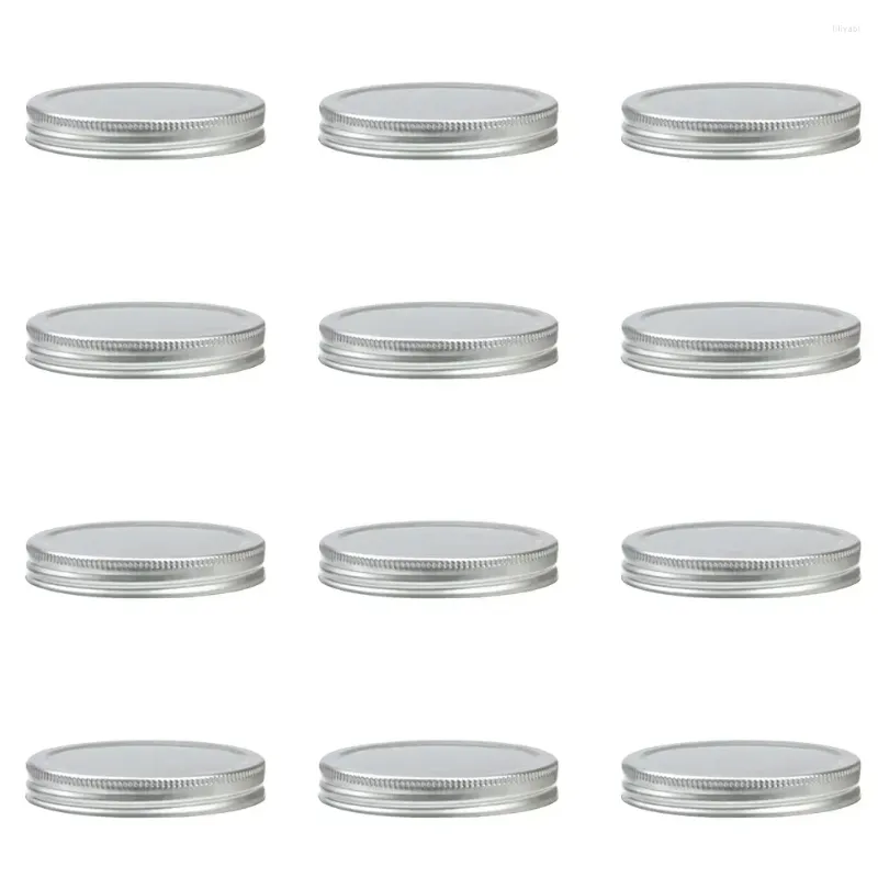 Bouteilles de stockage, pot à bouche Mason 2024 argent, couvercles anti-fuite, bocaux larges réutilisables de 70mm, conserve pour 86 pièces scellées ordinaires