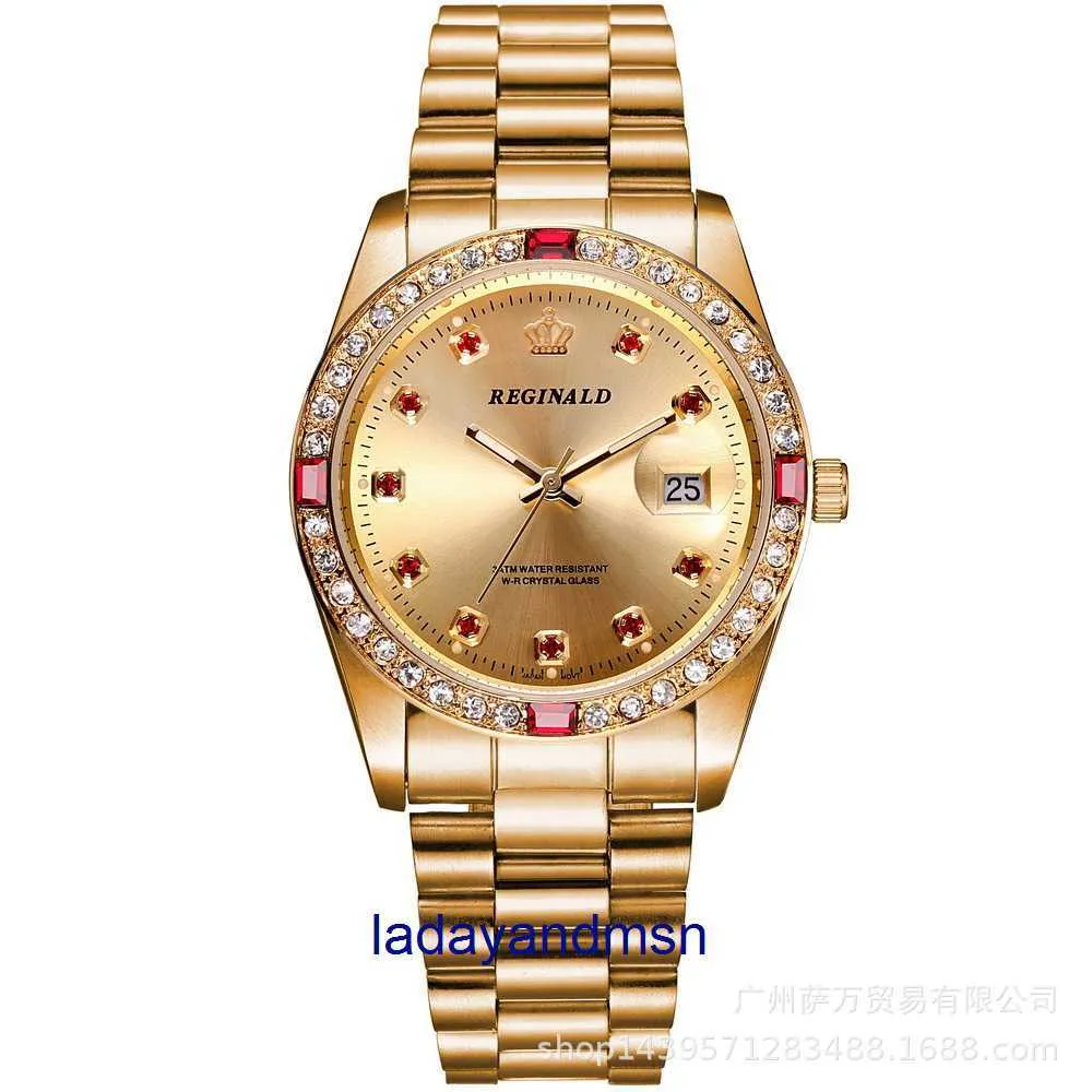 Designer Roless Mechanical Watch Crown Diamond Set With Gold 316 Steel Quartz Watch for Men and Women Par with Present Box