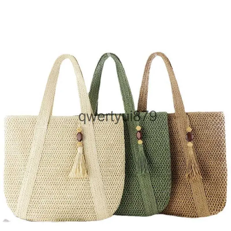 Shoulder Bags Woven Fasion One Soulder Straw andag Peac Wood anging Pieces Leisure Beac Womens Bagqwertyui879