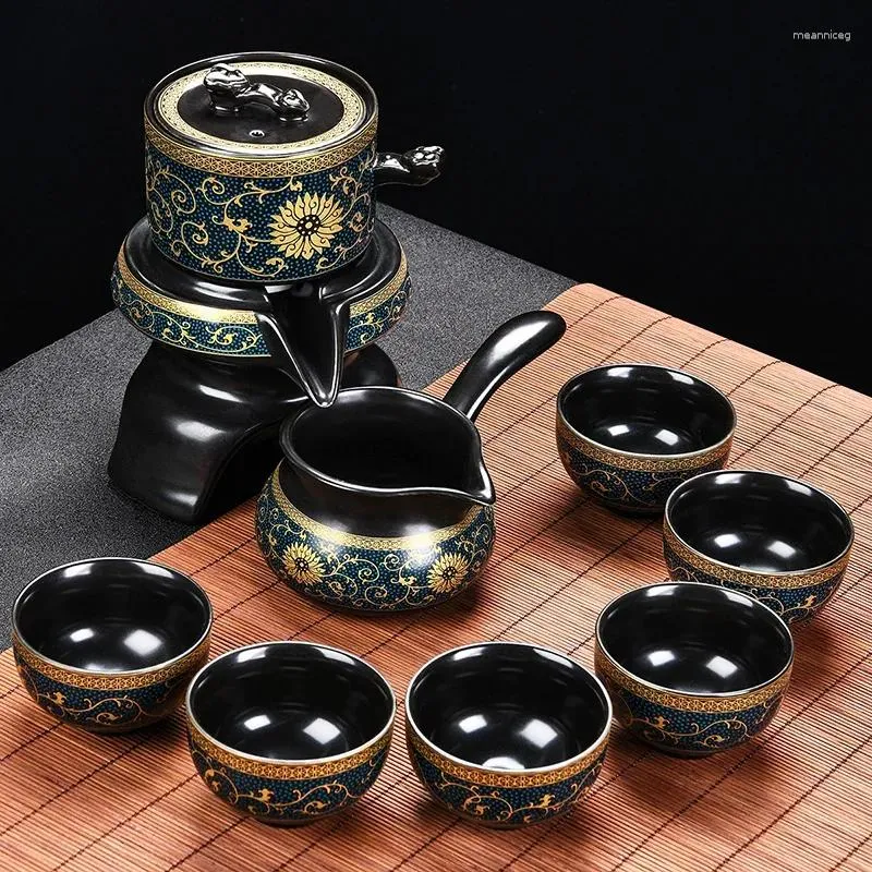 Conjuntos de chá 8 pçs cerâmica viagem chá chinês portátil osso china teaset gaiwan xícara de porcelana o conjunto de bule