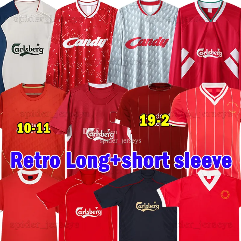 1965 Suarez Futebol Jerseys Retro 1977 1978 1981 1984 Euro Final Camisas de Futebol REDKNAPP Alonso 2009 10 11 Manga Longa 19 20 Hamann Luis Garcia DALGLISH Homens Uniformes