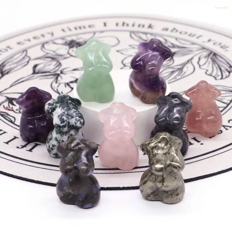 Dekorative Figuren, 3,1 cm, Sex-Dame-Modell, Statue, natürliche Kristalle, Steine, Amethyst, Opalit, Jade, Quarz, Körperbüste, Figur, Heilgöttin, Geschenk