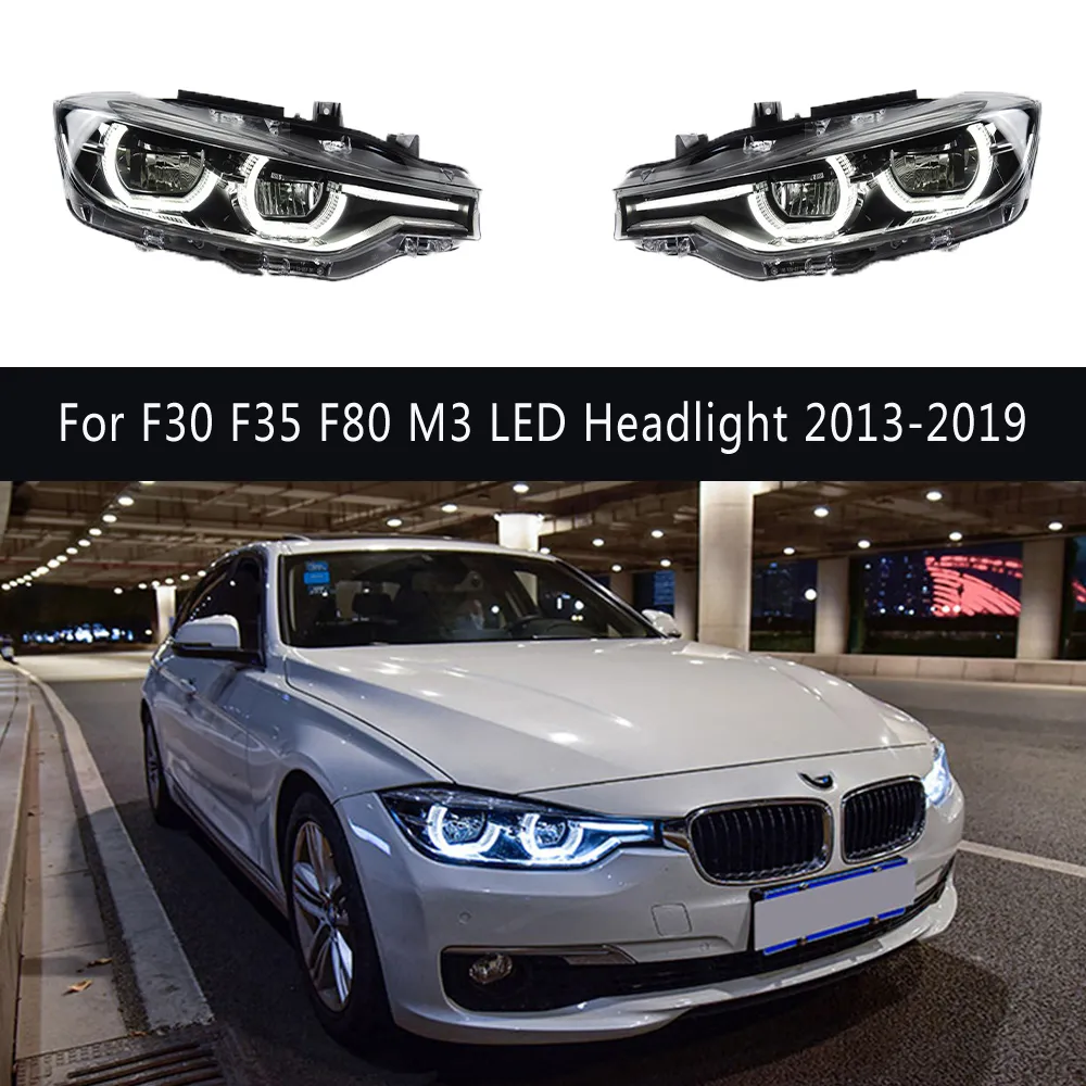 Car Head Lamp For BMW F30 F35 F80 M3 LED Headlight Assembly 13-19 Car Accessories Daytime Running Light Streamer Turn Signal Auto Parts